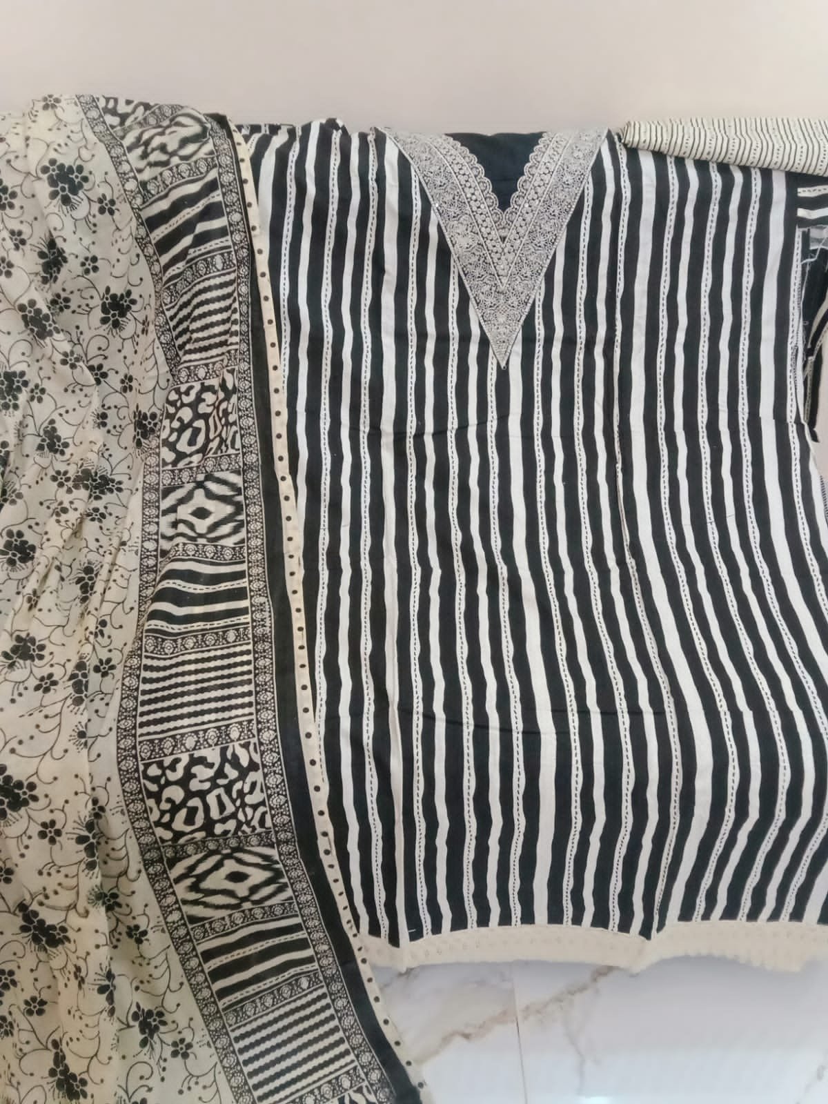 Marshal Cotton Stylish Three-Piece (Unstitched) – LubiWear - Image 2