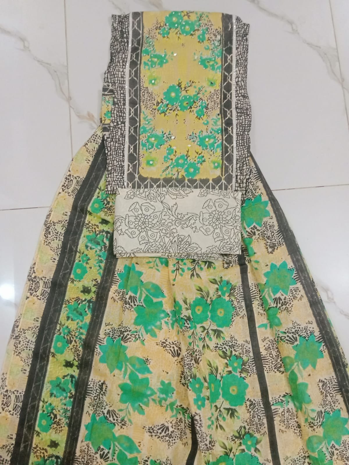 🧵 Marshal Cotton Three-Piece – Unstitched, Stylish & Comfortable | Buy Now at 900 TK - Image 4