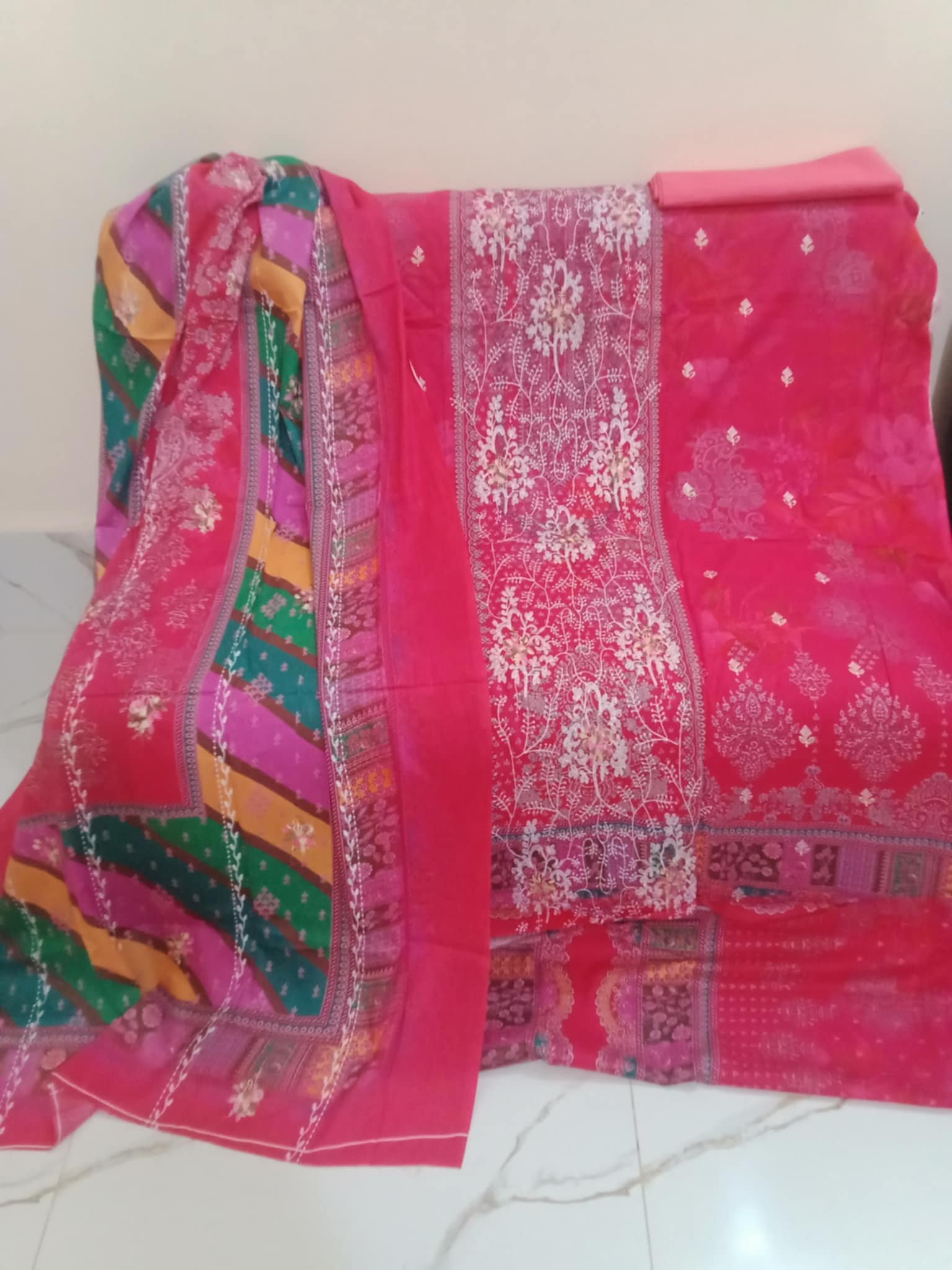 Premium Pushpa Cotton Unstitched Three-Piece Set | Elegant & Comfortable | Lubiwear - Image 2